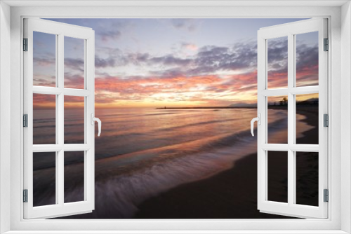 Fototapeta Naklejka Na Ścianę Okno 3D - Shoreline at sunset, Puerto Cabopino © Arena Photo UK