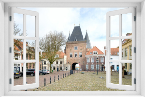 Fototapeta Naklejka Na Ścianę Okno 3D - Koornmarktspoort  in Kampen, Overijssel Province, The Netherlands