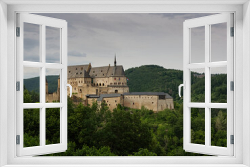 Vianden castle at the top of the mountain