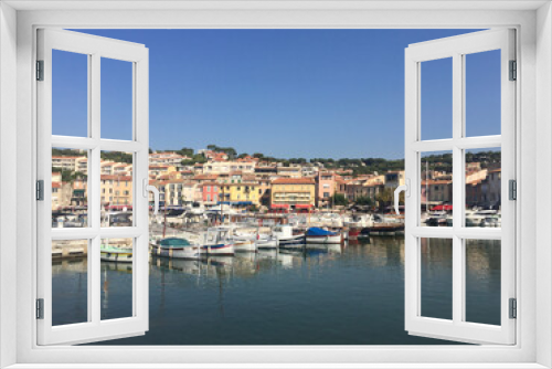 Fototapeta Naklejka Na Ścianę Okno 3D - View of the Cassis Harbour on a summer sunny day, located in the Provence-Alpes-Côte d'Azur region, on the French Riviera in Southern France. 