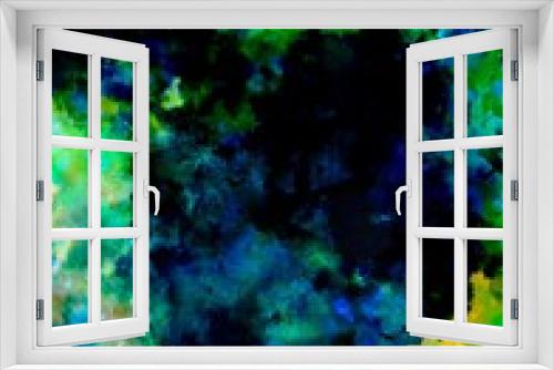 Fototapeta Naklejka Na Ścianę Okno 3D - 暗闇に光る緑の幻想的な宝石テクスチャ背景