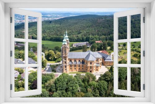 Fototapeta Naklejka Na Ścianę Okno 3D - Aerial view, Basilica Vierzehnheiligen, Upper Main Valley, Franconia, Bavaria, Germany,