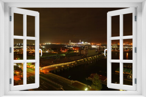 Fototapeta Naklejka Na Ścianę Okno 3D - 港の夜景