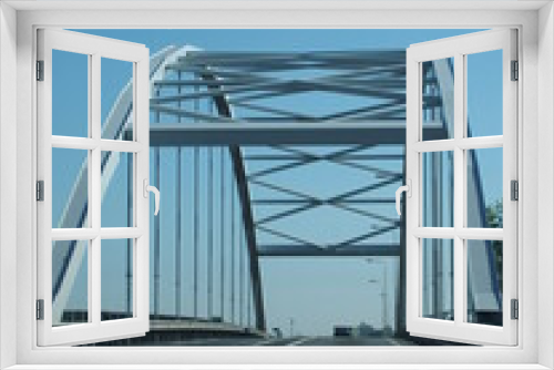 Fototapeta Naklejka Na Ścianę Okno 3D - Stahlbrücke in den Niederlanden