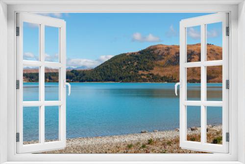 Fototapeta Naklejka Na Ścianę Okno 3D - Lake Tekapo panorama, South Island, New Zealand