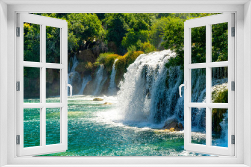 Fototapeta Naklejka Na Ścianę Okno 3D - croatia-national-park-waterfalls-krka
