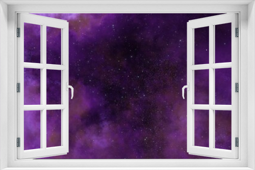 Fototapeta Naklejka Na Ścianę Okno 3D - violet nebula
