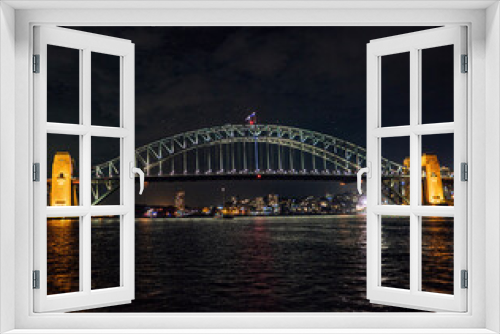 Fototapeta Naklejka Na Ścianę Okno 3D - city harbour bridge