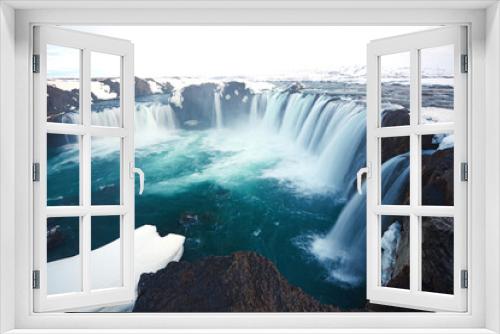 Fototapeta Naklejka Na Ścianę Okno 3D - Godafoss