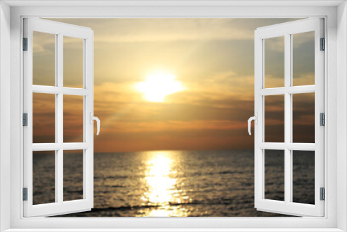Fototapeta Naklejka Na Ścianę Okno 3D - tramonto sul mare