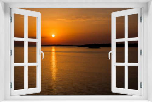 Fototapeta Naklejka Na Ścianę Okno 3D - Beautiful sunset on Korcula Island, Croatia.