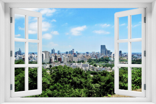 Fototapeta Naklejka Na Ścianę Okno 3D - 仙台城跡本丸からの街の景色