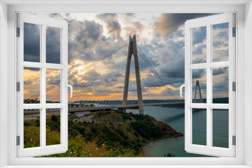 Fototapeta Naklejka Na Ścianę Okno 3D - Yavuz Sultan Selim Bridge over Istanbul Bosphorus view in Turkey