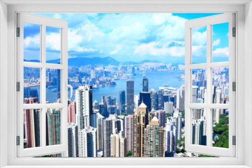 Fototapeta Naklejka Na Ścianę Okno 3D - Hong Kong in sunny day
