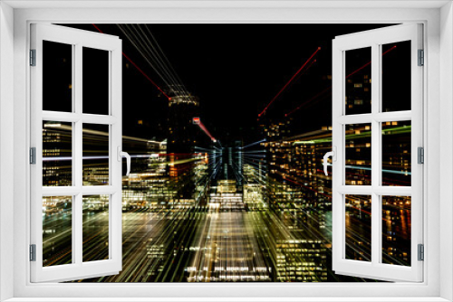 Fototapeta Naklejka Na Ścianę Okno 3D - Canary Wharf by Night 