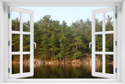 Fototapeta Naklejka Na Ścianę Okno 3D - The wilderness shoreline of Shotgun Bay in The Massasauga Provincial Park on Georgian Bay Ontario Canada