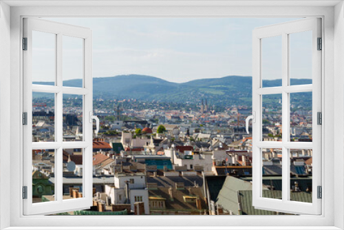 Fototapeta Naklejka Na Ścianę Okno 3D - High resolution panorama of Vienna from Stephansdom