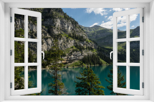 Fototapeta Naklejka Na Ścianę Okno 3D - Landscape view of the Swiss Alpes, shot near Kandersteg, Bern, Switzerland