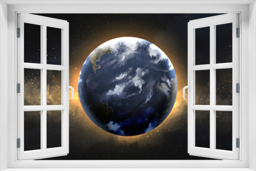 Fototapeta Naklejka Na Ścianę Okno 3D - 地球,宇宙