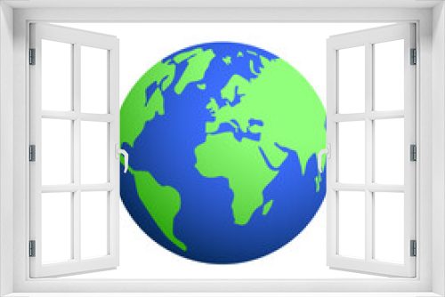 Fototapeta Naklejka Na Ścianę Okno 3D - Globe with world map. Vector illustration.