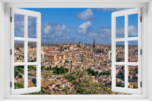 Views of Toledo from the viewpoint of La Piedra del Rey Moro, Spain.
