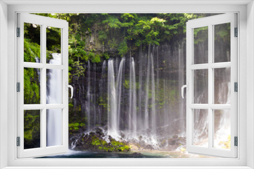Fototapeta Naklejka Na Ścianę Okno 3D - 白糸の滝　富士宮市。日本の初夏
