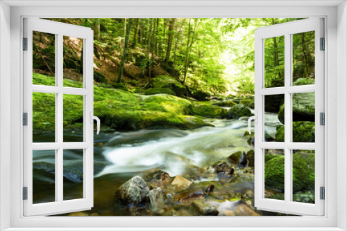 Fototapeta Naklejka Na Ścianę Okno 3D - River, Buchberger Leite, Bavarian Forest
