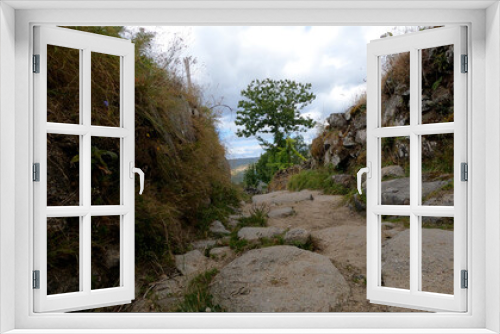 Fototapeta Naklejka Na Ścianę Okno 3D - path - village - rural - tourism 