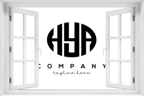 HYA three Letters creative circle logo design