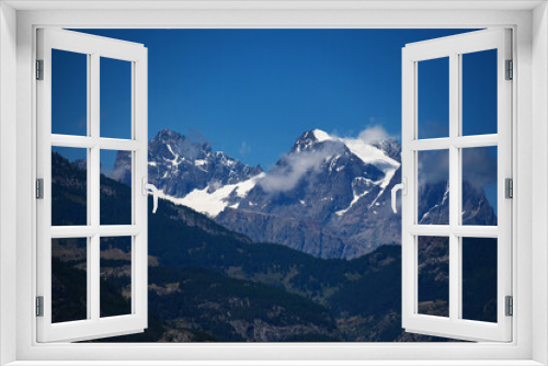 Fototapeta Naklejka Na Ścianę Okno 3D - Montagne, neige, neige