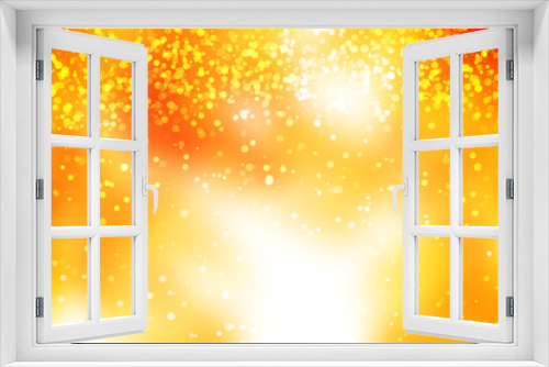 Fototapeta Naklejka Na Ścianę Okno 3D - Summer orange autumn background with texture bokeh and blur and sunset light with sparks. glitter golden shimmer. abstract background of thanksgiving filter.  