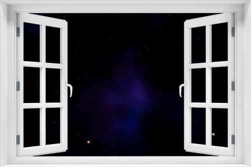 Fototapeta Naklejka Na Ścianę Okno 3D - Dark Blue Nebula in the Starry Space