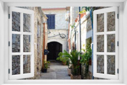 Fototapeta Naklejka Na Ścianę Okno 3D - Very beautiful narrow streets in the center of Lefkara Cyprus