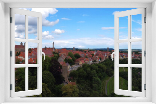 Fototapeta Naklejka Na Ścianę Okno 3D - Rothenburg ob der Tauber, Deutschland: Stadtpanorama