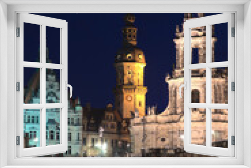 Fototapeta Naklejka Na Ścianę Okno 3D - Promenade Dresden Elbe