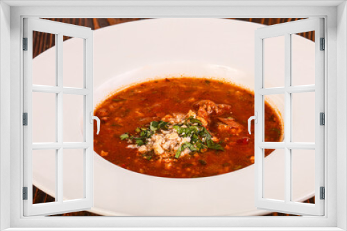 Fototapeta Naklejka Na Ścianę Okno 3D - Caucasian traditional cuisine – Kharcho soup