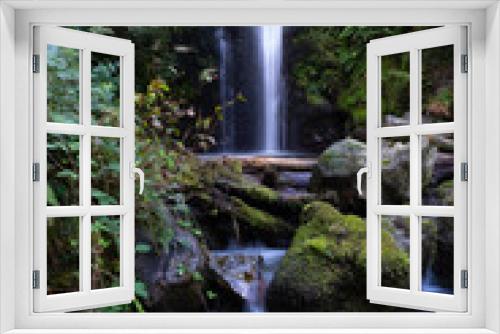 Fototapeta Naklejka Na Ścianę Okno 3D - Putzubeltz Ur-jauzia waterfall, Arantza, Navarre