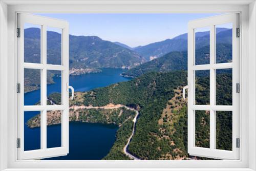 Fototapeta Naklejka Na Ścianę Okno 3D - Aerial view of The Vacha (Antonivanovtsi) Reservoir, Region, Bulgaria
