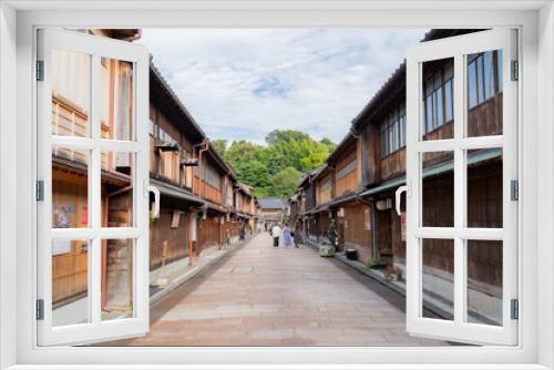 Fototapeta Naklejka Na Ścianę Okno 3D - 日本の昔ながらの街並み