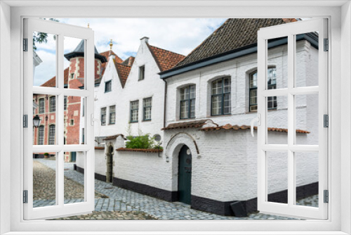Fototapeta Naklejka Na Ścianę Okno 3D - Kortrijk, West Flanders, Belgium - bequinage architectural complex