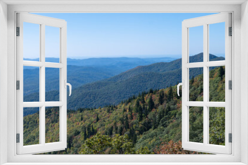 Fototapeta Naklejka Na Ścianę Okno 3D - Autumn in the Appalachian Mountains Viewed Along the Blue Ridge Parkway