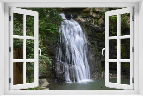 Fototapeta Naklejka Na Ścianę Okno 3D - waterfall in the woods
