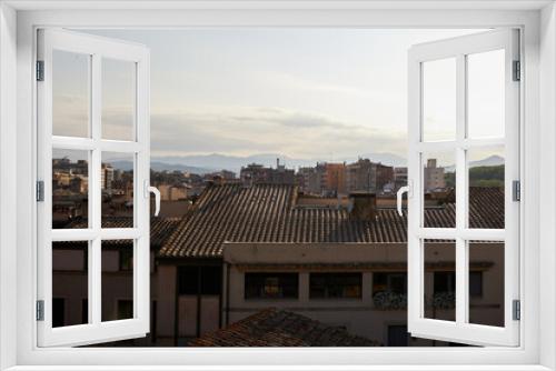 Fototapeta Naklejka Na Ścianę Okno 3D - The old city of Girona, Spain