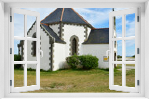 Fototapeta Naklejka Na Ścianę Okno 3D - Sarzeau,Penvins,France - june 6 2021 : Notre Dame de la Cote chapel