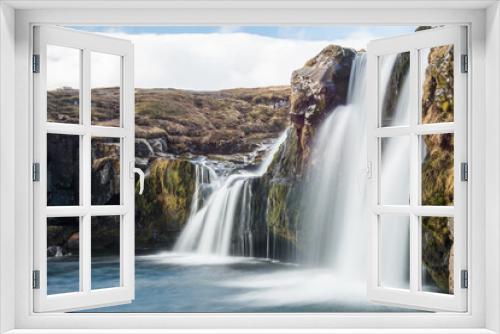 Fototapeta Naklejka Na Ścianę Okno 3D - Kirkjufel Waterfal;