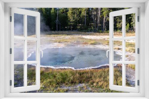Fototapeta Naklejka Na Ścianę Okno 3D - Shield Spring geyser hot spring in Yellowstone National Park