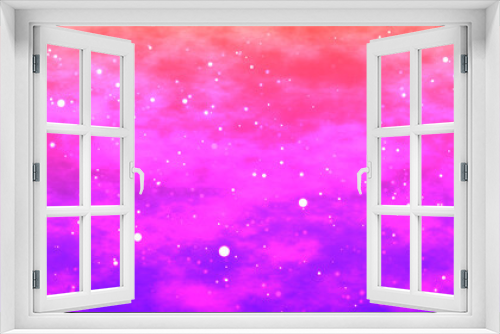 Fototapeta Naklejka Na Ścianę Okno 3D - Space particles in red blue background