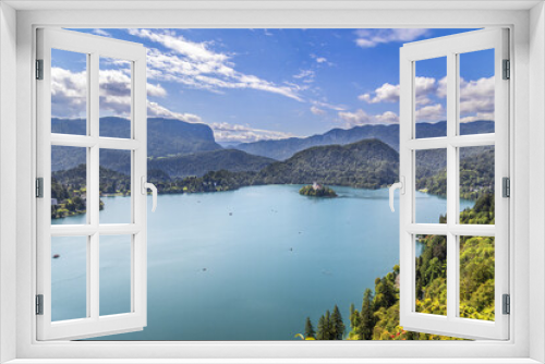 Fototapeta Naklejka Na Ścianę Okno 3D - Lago di Bled
