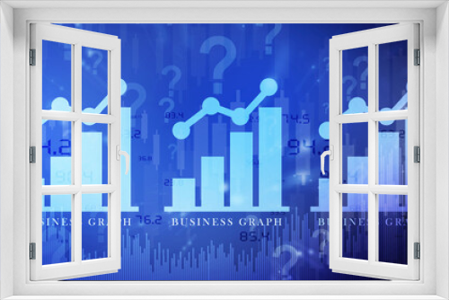Fototapeta Naklejka Na Ścianę Okno 3D - 2d rendering Stock market online business concept. business Graph 