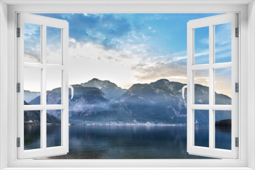 Fototapeta Naklejka Na Ścianę Okno 3D - Mountain landscape at lake Hallstatt, Austria